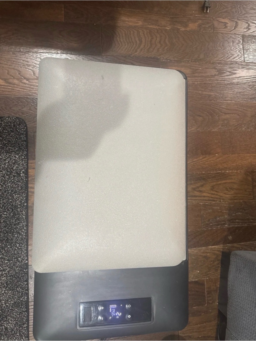 Silver and Black Laptop Cooling Stand with LED Controls